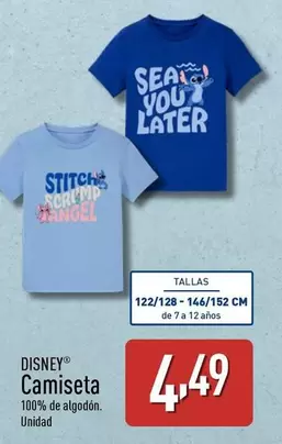 Oferta de Disney - Camiseta por 4,49€ en ALDI
