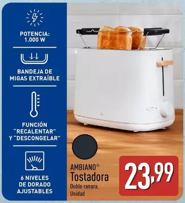 Oferta de Ambiano - Tostadora por 23,99€ en ALDI