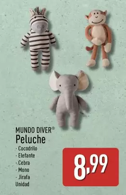 Oferta de Mundo Diver - Peluche por 8,99€ en ALDI