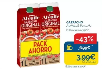 Oferta de Alvalle - Gazpacho por 3,99€ en Supermercados La Despensa