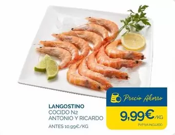 Oferta de Antonio y Ricardo - Langostino Cocido N2 por 9,99€ en Supermercados La Despensa