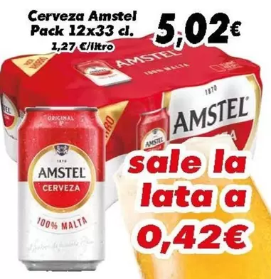 Oferta de Amstel - Cerveza por 5,02€ en Supermercados Piedra