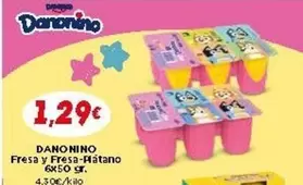 Oferta de Danonino - Fresa Y Fresa-platano por 1,29€ en Supermercados Piedra