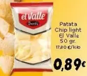 Oferta de El Valle - Patata Chip Light por 0,89€ en Supermercados Piedra