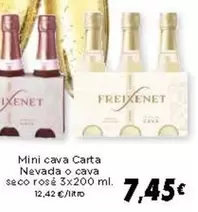 Oferta de Freixenet - Mini Cava Nevada O Cava Seco Rosé por 7,45€ en Supermercados Piedra