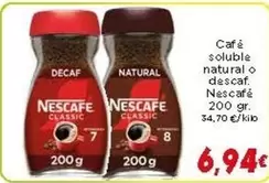 Oferta de Nescafé - Café Soluble Natural O Descaf. por 6,94€ en Supermercados Piedra