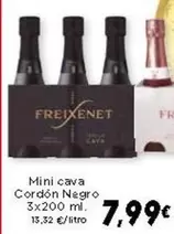 Oferta de Freixenet - Mini Cava Cordón Negro por 7,99€ en Supermercados Piedra
