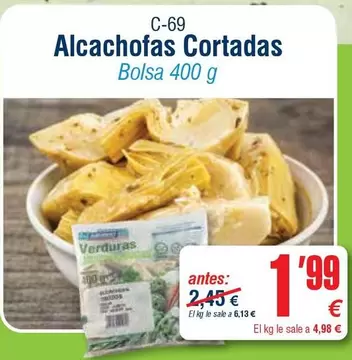 Oferta de Alcachofas Cortadas por 1,99€ en Abordo