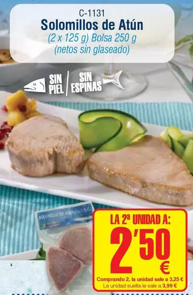 Oferta de Solomillos De Atun por 3,99€ en Abordo