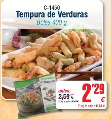 Oferta de Tempura De Verduras por 2,29€ en Abordo