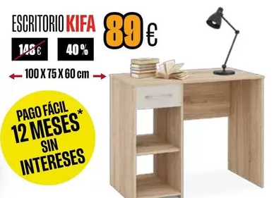 Oferta de Escritorio Kifa por 80€ en Hipo Gegant