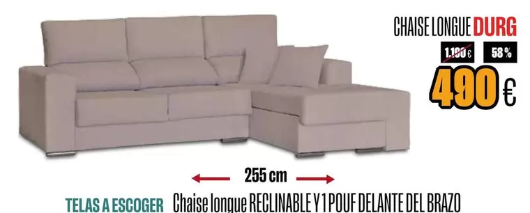 Oferta de Chaiselongue por 490€ en Hipo Gegant