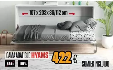 Oferta de Cama Abatible Hyams por 422€ en Hipo Gegant