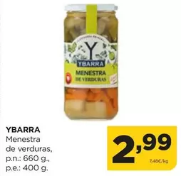Oferta de Ybarra - Menestra De Verduras por 2,99€ en Alimerka