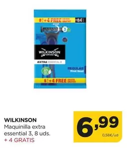 Oferta de Wilkinson - Maquinilla Extra Essential 3 por 6,99€ en Alimerka