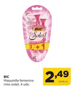 Oferta de BIC - Maquinilla Femenina Miss Soleil por 2,49€ en Alimerka