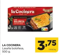 Oferta de La Cocinera - Lasana Bolonesa por 3,75€ en Alimerka