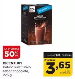 Oferta de Bicentury - Batido Sustitutivo Sabor Chocolate por 7,29€ en Alimerka
