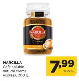 Oferta de Marcilla - Cafe Soluble Natural Creme Express por 7,99€ en Alimerka