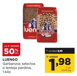 Oferta de Luengo - Garbanzos Selectos O Lenteja Pardina por 3,95€ en Alimerka