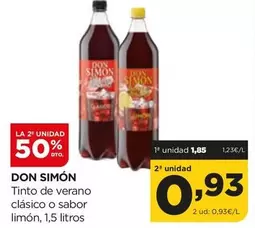 Oferta de Don Simón - Tinto De Verano Clasico O Sabor Limon por 1,85€ en Alimerka