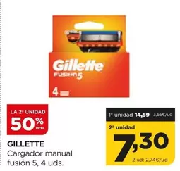 Oferta de Gillette - Cargador Manual Fusion por 14,59€ en Alimerka