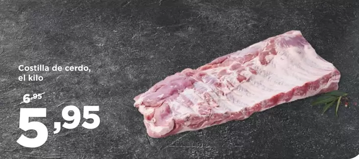 Oferta de Costilla De Cerdo por 5,95€ en Alimerka