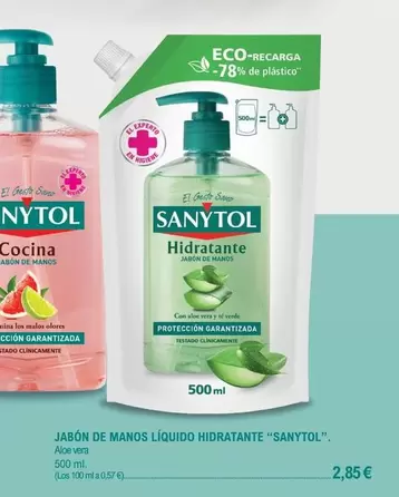 Oferta de Sanytol - Jabon De Manos Liquido Hidratante por 2,85€ en E.Leclerc