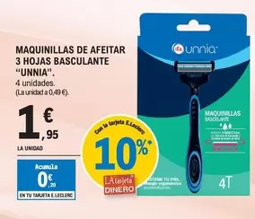 Oferta de Ifa Unnia - Maquinillas De Afeitar 3 Hojas Basculante por 1,95€ en E.Leclerc