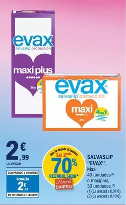 Oferta de Evax - Salvaslip por 2,99€ en E.Leclerc