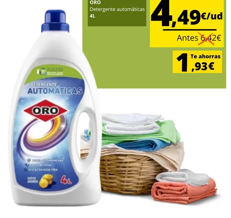 Oferta de Oro - Detergente Automaticas por 1,93€ en Supermercados Tu Alteza