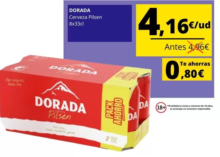 Oferta de Dorada  - Cerveza por 4,16€ en Supermercados Tu Alteza