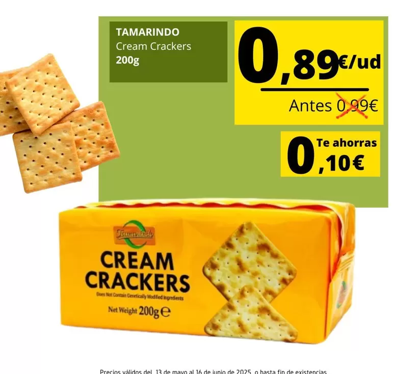 Oferta de Tamarindo - Cream Crackers por 0,89€ en Supermercados Tu Alteza