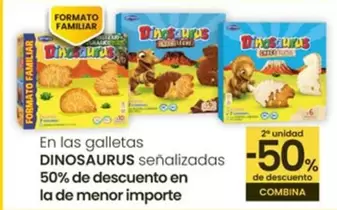 Oferta de Artiach - En Las Galletas Dinosaurus Senalizadas 50% De Descuento En La De Menor Importe en Eroski