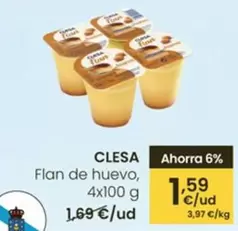 Oferta de Clesa - Flan De Huevo por 1,59€ en Eroski