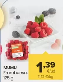 Oferta de Mumu - Frambuesa por 1,39€ en Autoservicios Familia