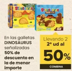 Oferta de En Las Galletas Dinosaurus Senalizados en Autoservicios Familia