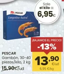 Oferta de Pescar - Gambón por 13,9€ en Autoservicios Familia