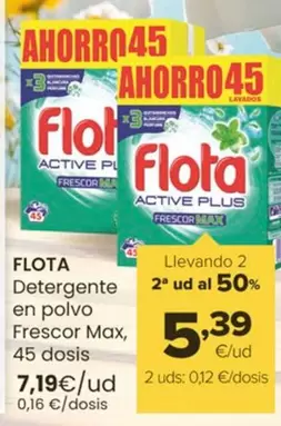 Oferta de Flota - Detergente En Polvo Frescor Max por 7,19€ en Autoservicios Familia