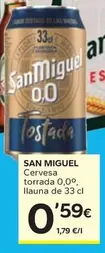 Oferta de San Miguel - Cervesa Torrada 0.0 por 0,59€ en Caprabo