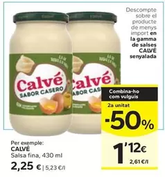 Oferta de Calvé - Salsa Fina por 2,25€ en Caprabo