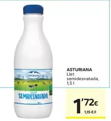 Oferta de Central Lechera Asturiana - Llet Semidenatada por 1,72€ en Caprabo