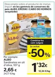 Oferta de Albo - Sardinetes En Oli D'oliva por 2,65€ en Caprabo