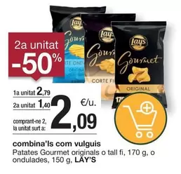 Oferta de Lay's - Patates Gourmet Originals O Tall Fi por 2,79€ en BonpreuEsclat