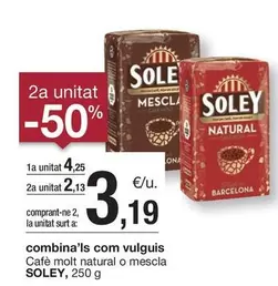Oferta de Sole - Cafè Molt Natural O Mescla por 4,25€ en BonpreuEsclat