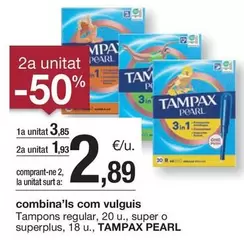Oferta de Tampax - Tampons Regular, Super O Superplus por 3,85€ en BonpreuEsclat