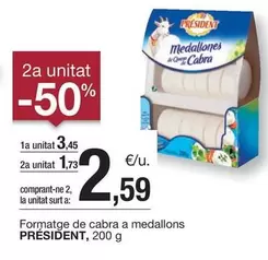 Oferta de Président - Formatge De Cabra A Medallons por 3,45€ en BonpreuEsclat