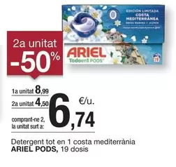 Oferta de Costa - Detergent Tot En 1  Mediterrània Pods, 19 Dosis por 8,99€ en BonpreuEsclat