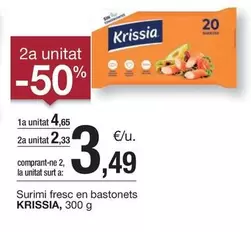 Oferta de Krissia - Surimi Fresc En Bastonets por 4,65€ en BonpreuEsclat