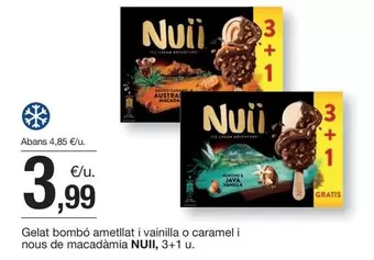 Oferta de Nuii - Gelat Bombo Ametllat I Vainilla O Caramel I Nous De Macadamia por 3,99€ en BonpreuEsclat
